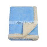 100% Polyester Soft Thick Flannel Blanket With Sherpa Back thumbnail-2