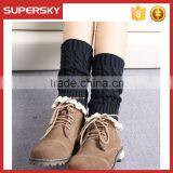V-907 Winter Hottest Selling Lace Women Leg Warmer Women Open Knit Boot Socks