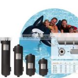 Cylindrical swimming pool heater