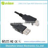 USB 2.0 A Male to A Female Extension Extender Cable New Cable Cord Black thumbnail-1
