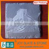 Natural Stone Black Square Coasters slate table mats table runners