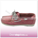European trendy pure leather women boat shoes