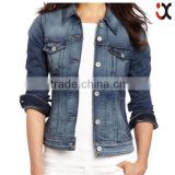 2015 Europe fashion new women ladies long-sleeved jean jacket pattern JXQ850