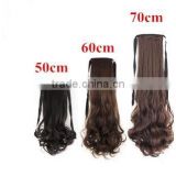 curly ribbon ponytail synthetic hairpieces hair extension Fashion Women's Clip in ponytail hair