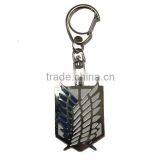 New&Hot Attack on Titan Badge Of The Scouting Legion Badge Key Ring/Chain silvery