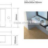 Modern Type Bathroom Solid Surface Basin, Aritificial Stone Solid Surface Acrylic Wall Hang Wash Basins thumbnail-4
