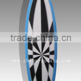 Black hypnotic design fiberglass retro surfboard