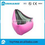 New Design Pink Pvc Inflatable Mattress, Home Furniture Flock Air Water Sofa Bed, Float Sofa Lounger