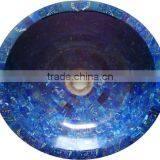 Round Lapis Stone Kitchen Sink Bowl , Gemstone Sink Bowl