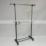 Garment Rack With 4 Wheels REACH Test Clothes Coat Drying Rack Made in Shenzhen , China thumbnail-4