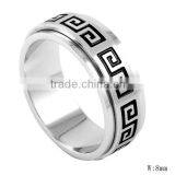 SRR8038 Wholesale Jewelry China Infinity Enamel Rotating Ring Gear Ring Custom Stainless Steel Ring thumbnail-1