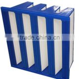 Blue color plastic frame V-type F9 Air Filter made in China