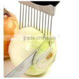 Onion Holder Vegetable Potato Cutter Slicer Gadget Stainless Steel Fork Slicing Odor Remover Kitchen Tool (Stainless Steel) thumbnail-4