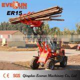 Everun Brand New 1.5 Ton Compact Wheel Loader With 360 Degree Wooden Forks