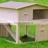 Wooden Rabbit House in White thumbnail-1