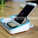 Convenient Plastic Desktop Table Pad Cell Mobile Phone Bracket Stand Support Hoder With Storage Box thumbnail-2