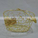 Handmade Metal Wire Storage Basket With Handle thumbnail-5