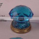 Knobs,Glass Knob With Brass Base Available in All Colours thumbnail-1