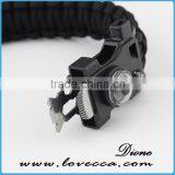 Camping Climbing Hiking Black Compass Paracord Bracelet With Logo thumbnail-6