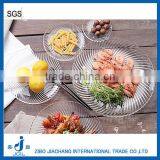 Eco-friendly Decorative Glass Crystal Plate of Tableware With Stripe thumbnail-1