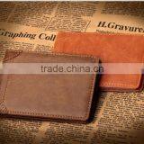 Full Grain Leather Money Clip Wallet With High Quality RFID Blocker Slim Bifold Credit Card Holder thumbnail-4