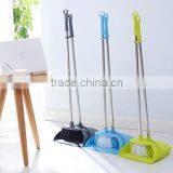 Candy Colour Demountable Plastic Broom Dustpan Cleaning Sets/long Handle Windproof Dustpan thumbnail-2