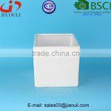 BSCI Certificate Factory Cube Shape Ceramic Flower Pot, Square Planter Pot thumbnail-3