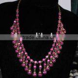 Wholesale Beautiful Pink Tassel Shape Necklace thumbnail-1