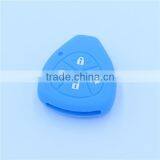 Triangle Shaped Silicone Car Key Shell With Led Light Hole. Fob Key Case for Toyota 4 Buttons thumbnail-2