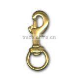 3/4" Solid Brass Swivel Eye Metal Snap Hook thumbnail-1