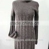 Women High Neck Winter Sweater Dress Knitwear thumbnail-1