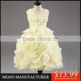 MGOO 2015 New Coming White Infant Dress For Girl Ball Gown Flowers Gorgeous Elegant Kids Dress MGT013-1 thumbnail-2