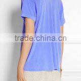V Neck Loose Cotton t Shirt for Women thumbnail-3