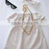 Children's Boutique Clothing Wholesale Little Girl Summer Grey Dress Girls Birthday Party Dresses thumbnail-2