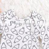 S60702B Newborn Babys Long Sleeve Milk Bottle Print Cotton Romper One Pieces Jumpsuit thumbnail-3