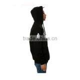 Black 100% Cotton Cheap Plain Hoodies Hoodies thumbnail-2