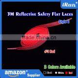 Unique Red 3M Flat Shoelaces For Athletic&Fashion Sneaker Sports Shoes - Red Multicolor Bright Reflective Flat Shoelaces thumbnail-1