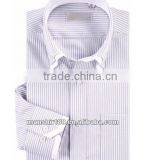Exclusive Style Yarn Dyed Blue Stripes 100% Natural Cotton Men's Dress Shirt With Double Collar&Cuff thumbnail-2