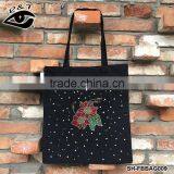 2017 Rhinestone Transfer Canvas Bag Cotton Canvas Shoulder Tote Shopping Bags With Logos thumbnail-3
