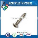 Made in Taiwan Phillips Recessed Oval Countersunk Head Tapping Screw Phillips DIN 7983 C H Stainless Steel A2 thumbnail-3