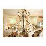 3 Light Modern Wrought Iron Chandelier Lights / Pendant Lighting With Shades for Villa thumbnail-1