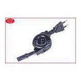 Black 2 pin to figure 8 plug Retractable Power cord electrical cable 110cm