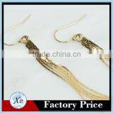 Latest Design Gold Plated Long Tail Tassel Dangle Earrings For Women