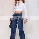 Latest Lady Blouse & Top Long Sleeve Cotton Fabric Women Blouse Top thumbnail-5