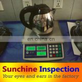 third party inspection company to check kettle quality and test before shipment in China