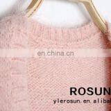 High Fashion Womens Clothing Pure Color Cardigan Hand Knitted Sweater thumbnail-3