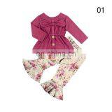 Baby Girl's Spring and Autumn Outfit With Customizable Printed Patterns thumbnail-1
