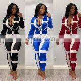 Wholesale Women Clothing Crop Long Sleeve Top Loose Pant Outfits Plus Size Two Piece Set thumbnail-1