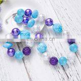 Girl Blue Necklace Bracelet Set Children Boutique Beauty Charms Necklace Jewelry Gift thumbnail-3
