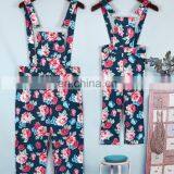 2019 Summer Family Matching Floral Print Overalls Mommy And Me Pants (this Link for Girls,1-12years) thumbnail-3